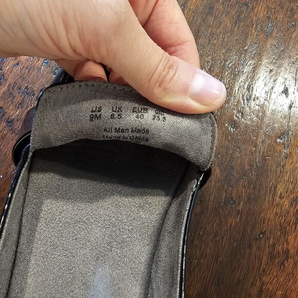 Dr. Scholl’s Webster Loafer Size 9 Black Patent & Suede Platform Indie Sleaze - Picture 6 of 8